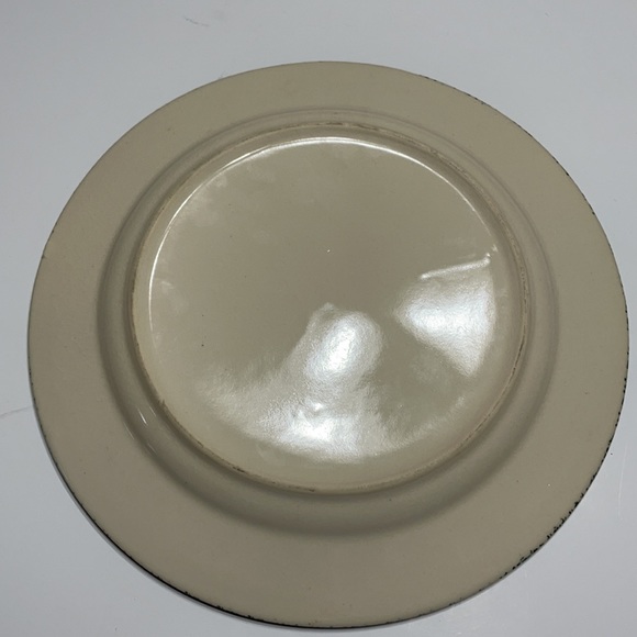 Snowman and Pine Tree Plate Trimmed in Green - Picture 3 of 3